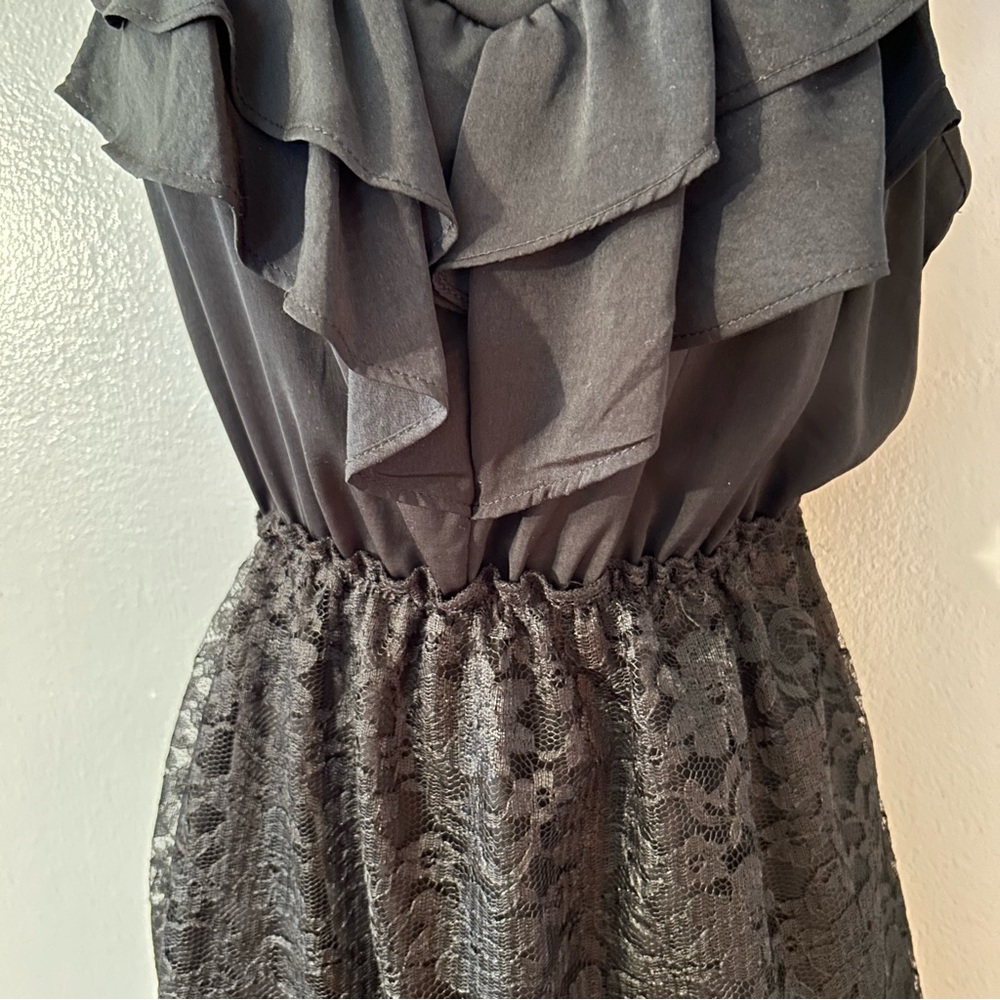 Xhilaration Lace Black Dress Medium - Picture 6 of 7